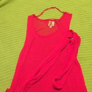 Gorgeous red tunic with scarf